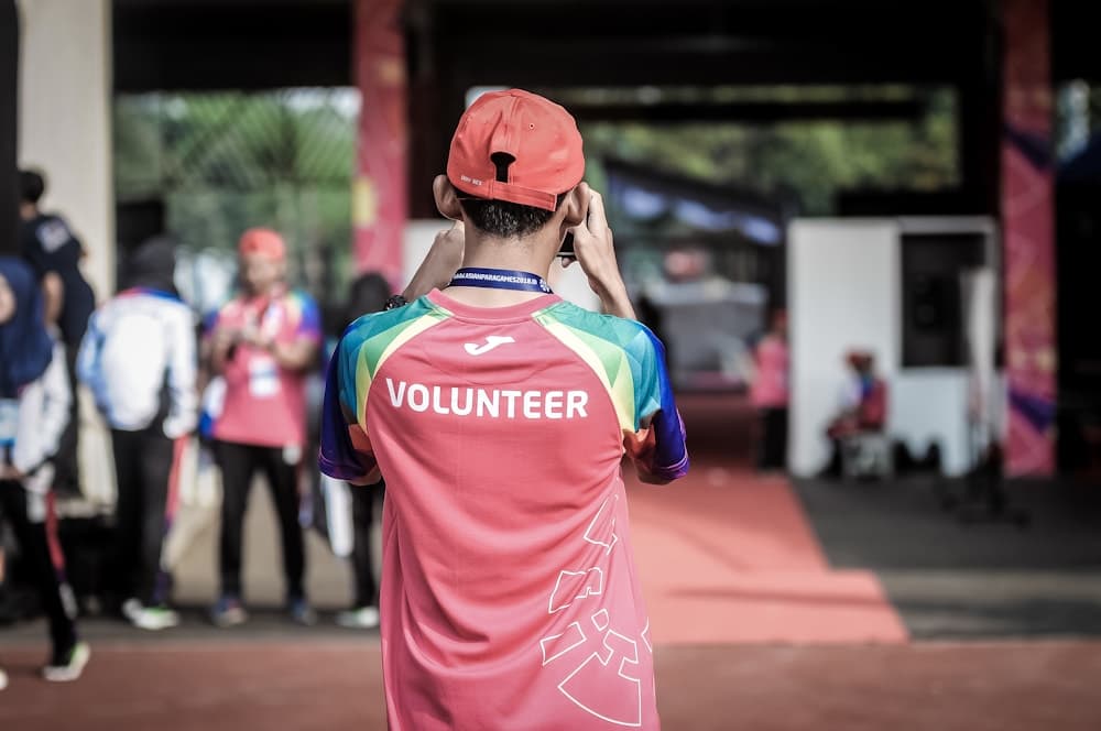 Community volunteers at a local event